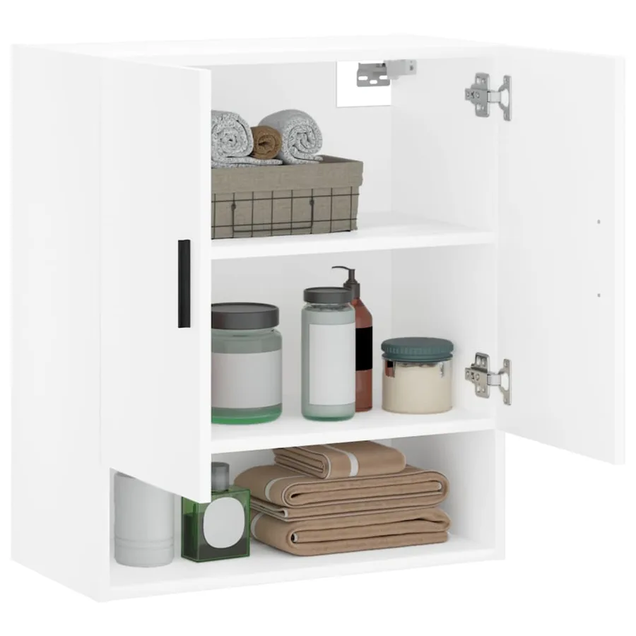 Armoire murale blanc 60x31x70 cm bois d'ingénierie - 4