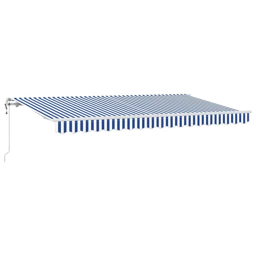 Auvent Rétractable Bleu 350 x 200 cm tissu - 2