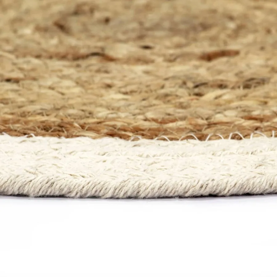 Napperons 4 pcs Naturel Plain 38 cm Rond Jute et coton - 3