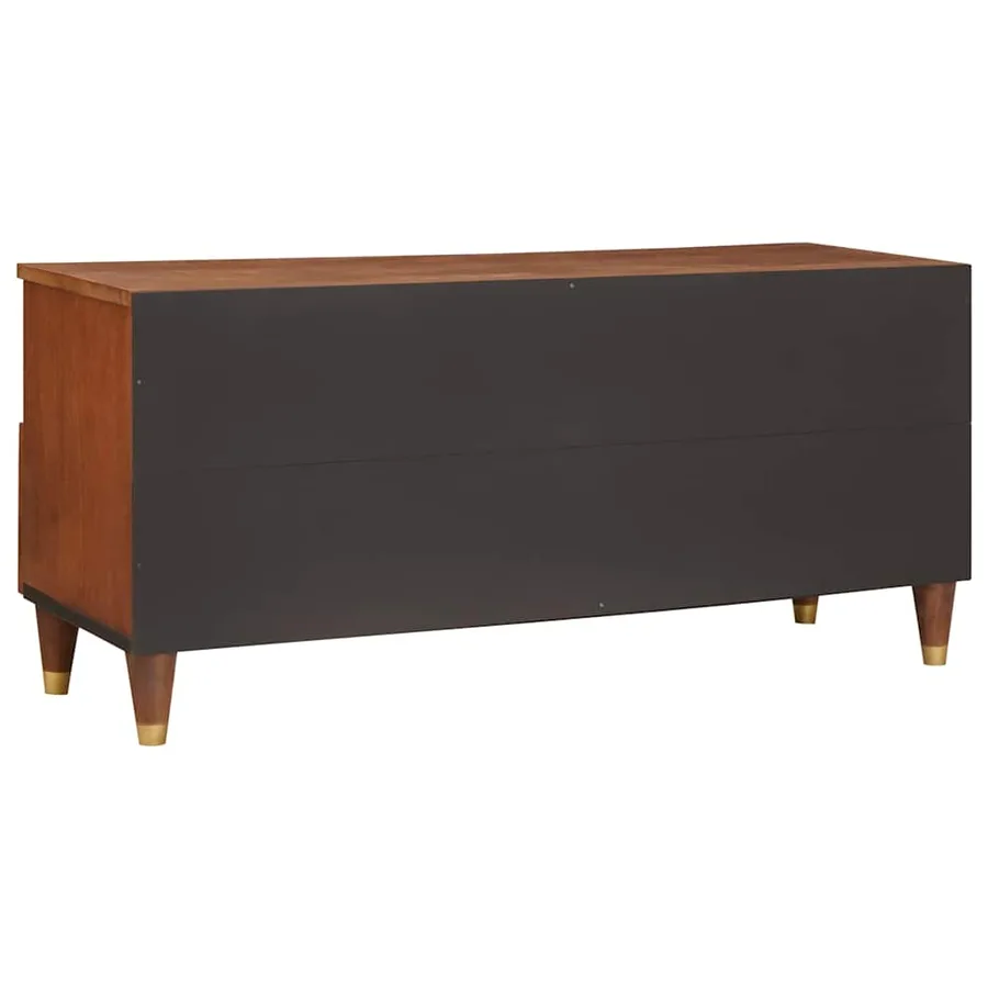 Meuble TV Marron 100 x 33,5 x 46 cm Bois de mangue massif - 5