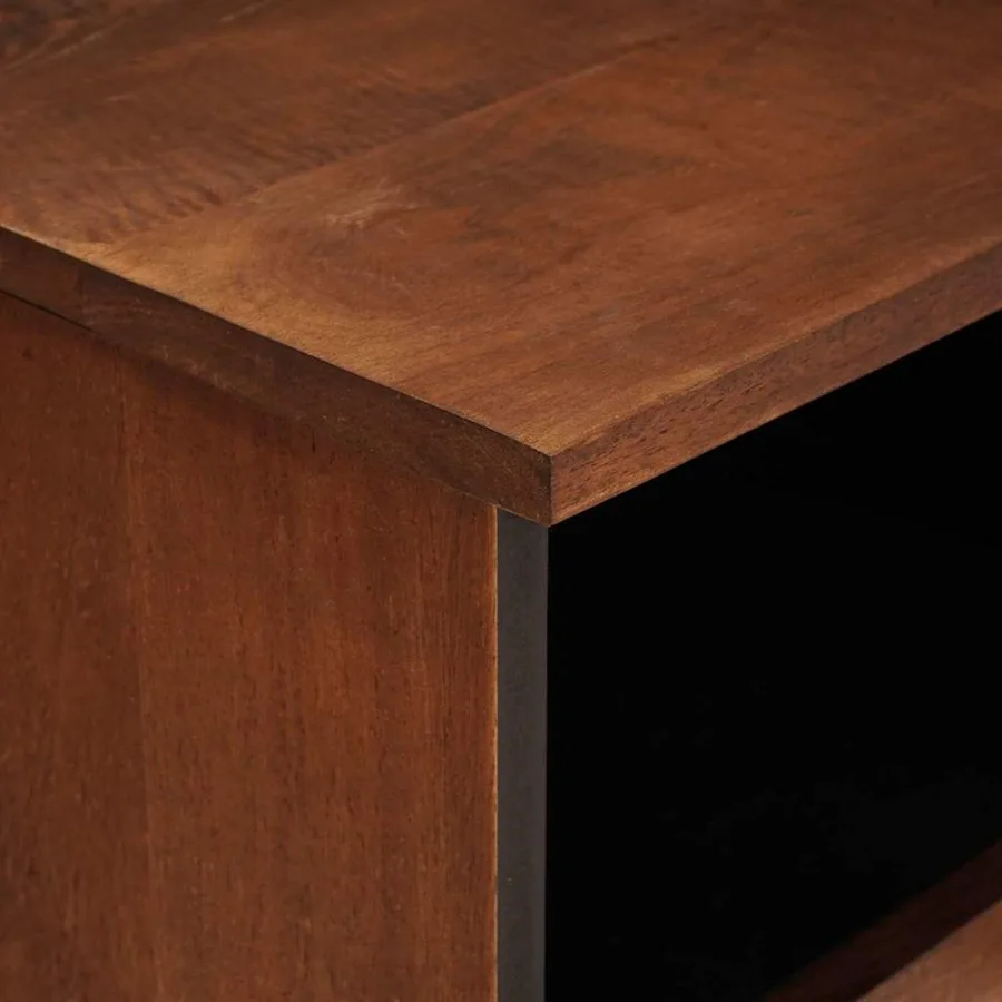 Meuble TV Marron 100 x 33,5 x 46 cm Bois de mangue massif - 6