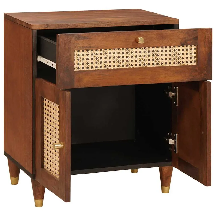 Tables de chevet 50 x 33 x 60 cm Bois de mangue massif - 2
