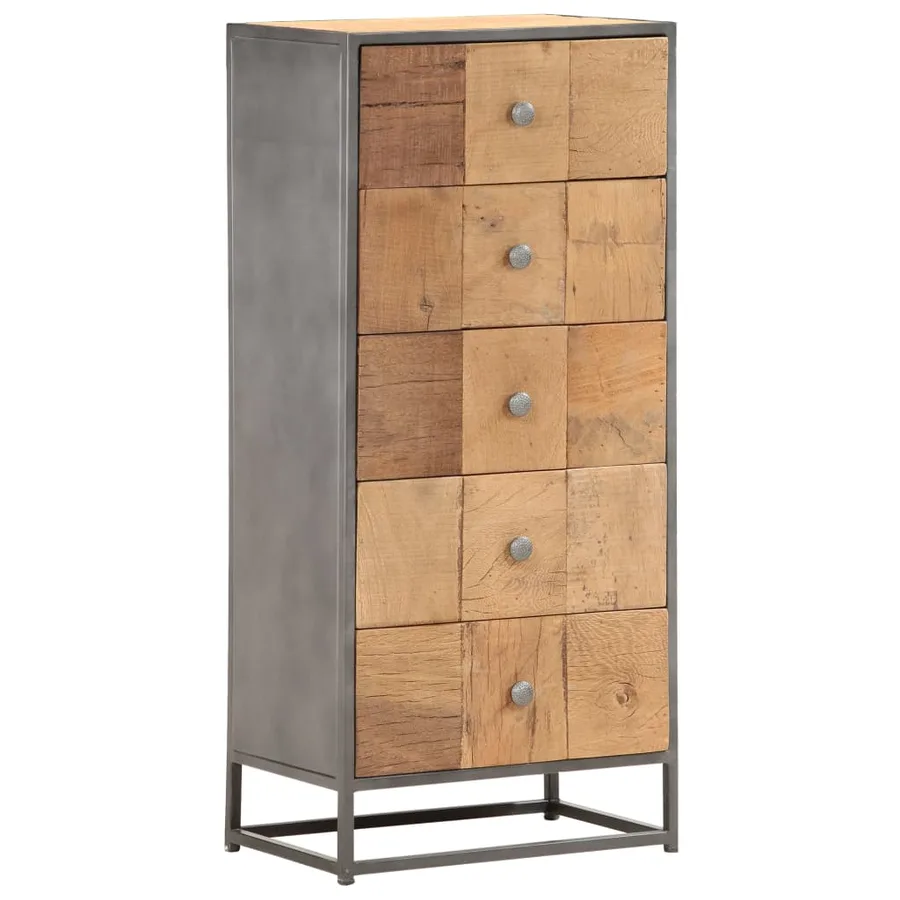 Armoire à tiroirs 45 x 30 x 100 cm Bois de récupération massif - 9
