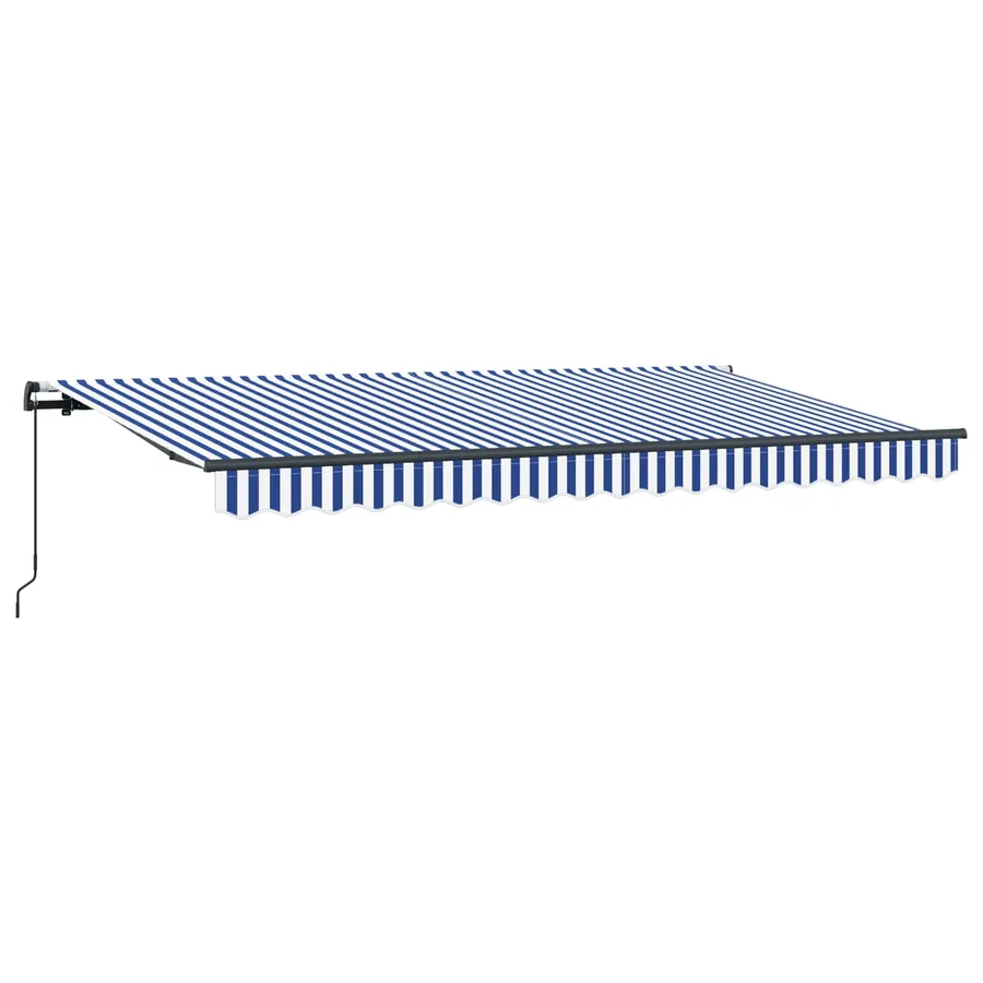 Auvent Rétractable Bleu 400 x 200 cm tissu - 4
