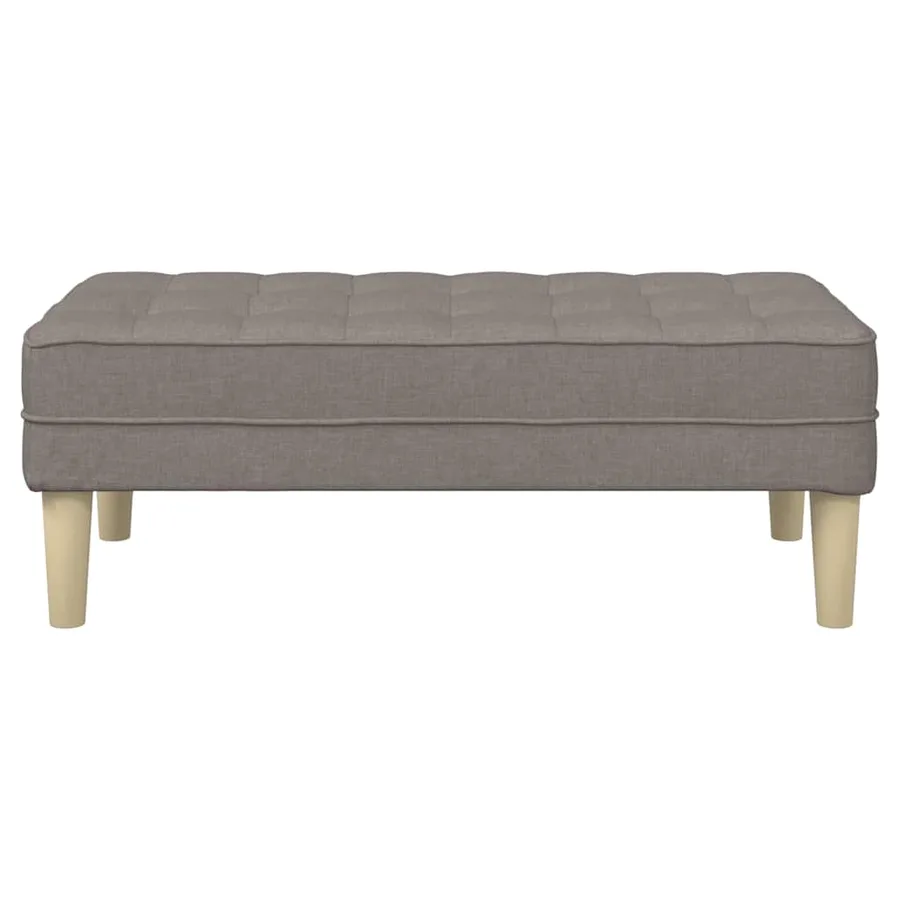 banc avec coussin Taupe 113 x 57 x 39 cm tissu - 4