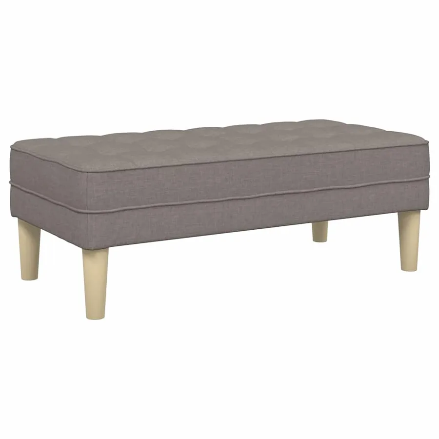 banc avec coussin Taupe 113 x 57 x 39 cm tissu - 6