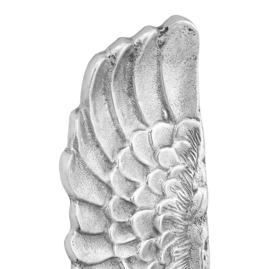 Sculpture d'ailes 2 pcs Argent 31 x 5 x 91 cm Aluminium - 6