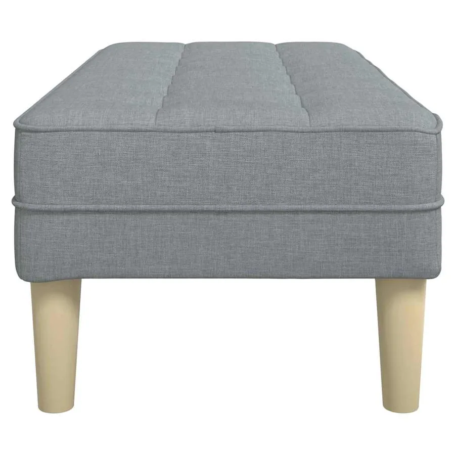banc avec coussin Gris clair 113 x 57 x 39 cm tissu - 5