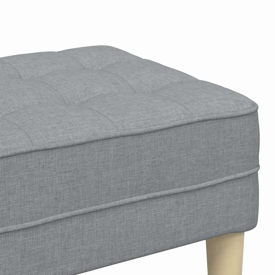 banc avec coussin Gris clair 113 x 57 x 39 cm tissu - 7