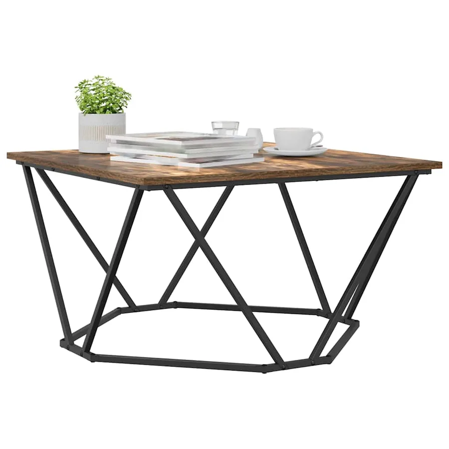 Table basse Chêne fumé 80 x 80 x 45 cm - 3