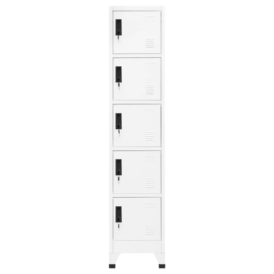 Armoire à casiers Blanc 38x40x180 cm Acier - 2