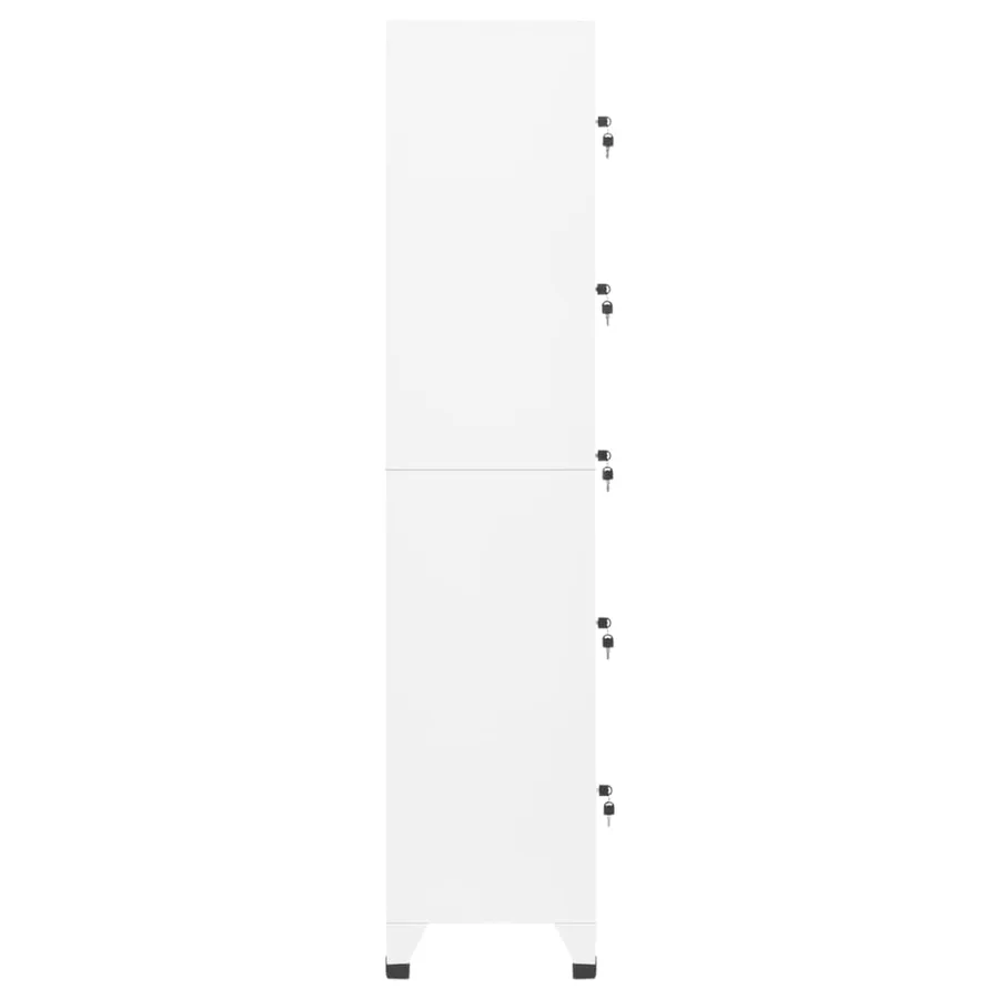Armoire à casiers Blanc 38x40x180 cm Acier - 4