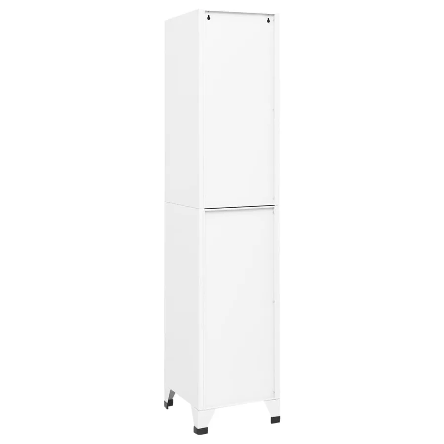 Armoire à casiers Blanc 38x40x180 cm Acier - 5