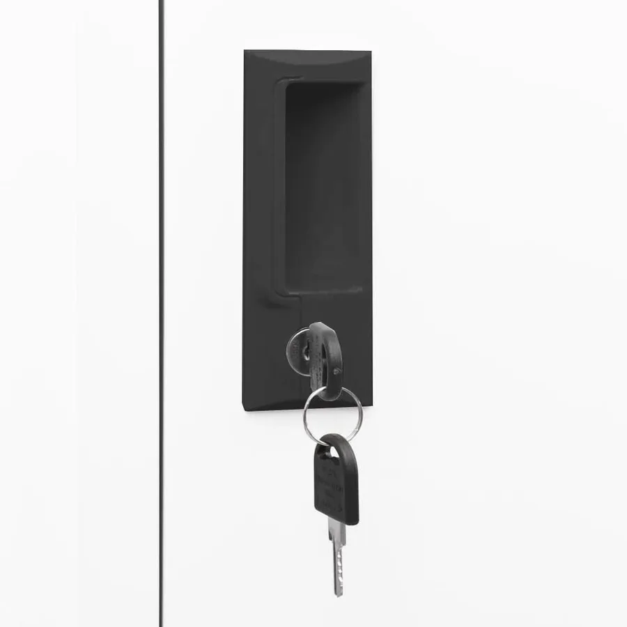 Armoire à casiers Blanc 38x40x180 cm Acier - 7