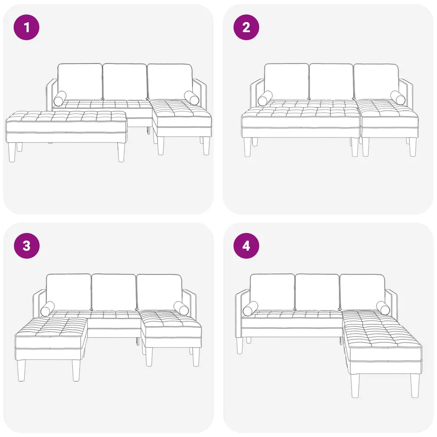 Ensemble de Canapés avec coussin 2 pcs Lin Polyester - 14