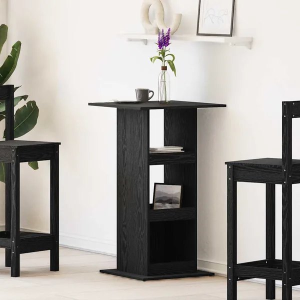 Table de bar Chêne noir 60 x 60 x 100 cm Bois d'ingénierie