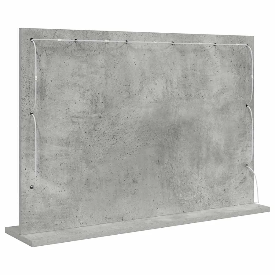 Miroir de vanité Rectangulaire Gris béton 80 x 55 x 18 cm - 6