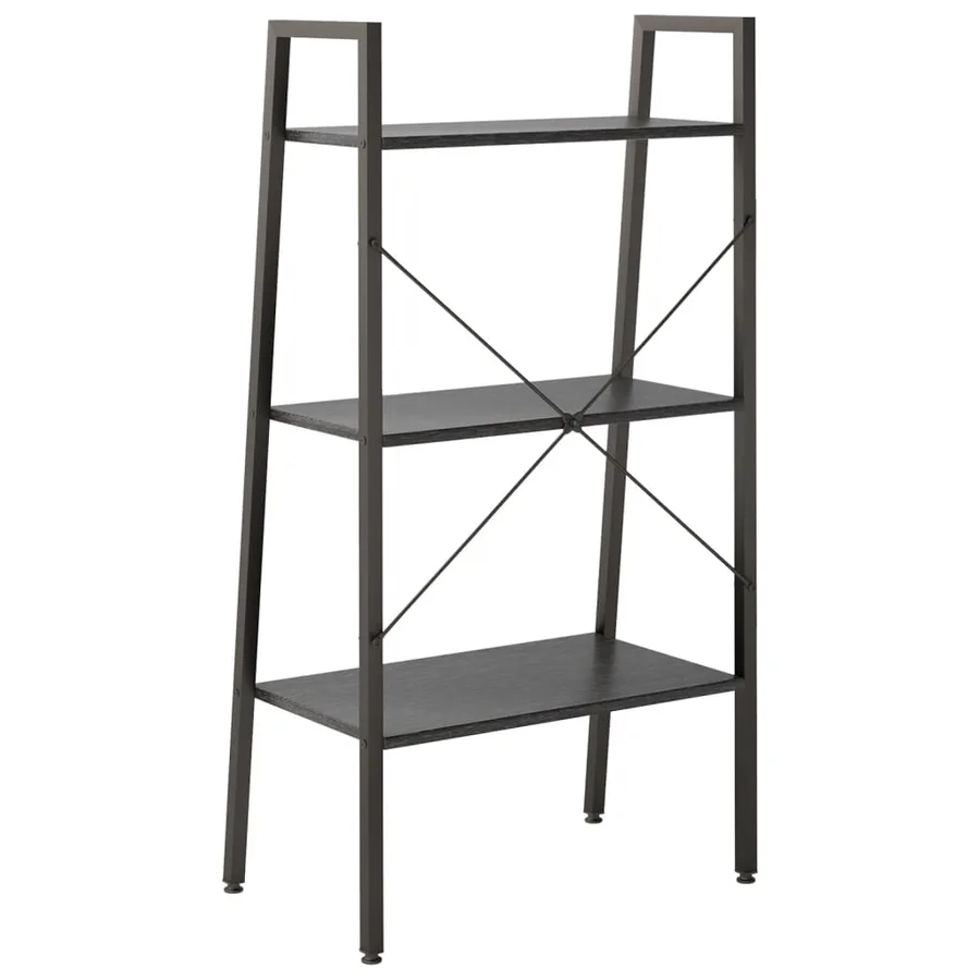 Étagère sur pied 3 niveaux Noir 56x35x108 cm - 5