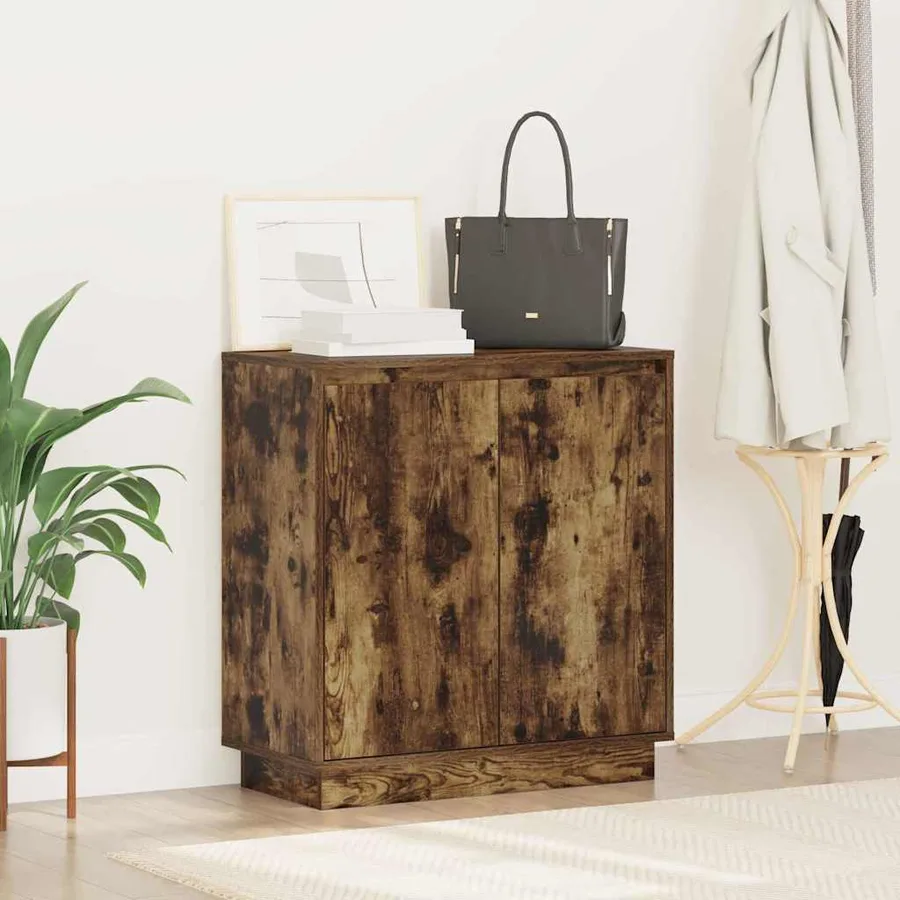 Buffet LED pour Chêne fumé 71 x 34,5 x 75 cm Bois d'ingénierie - 5
