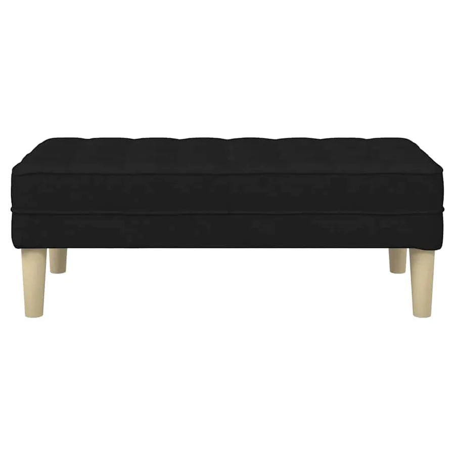 banc avec coussin Noir 113 x 57 x 39 cm tissu - 4