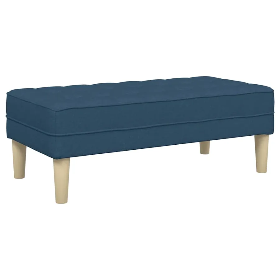 banc avec coussin Bleu 113 x 57 x 39 cm tissu - 2