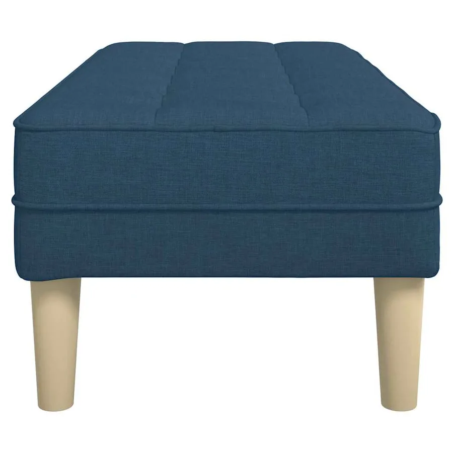 banc avec coussin Bleu 113 x 57 x 39 cm tissu - 5