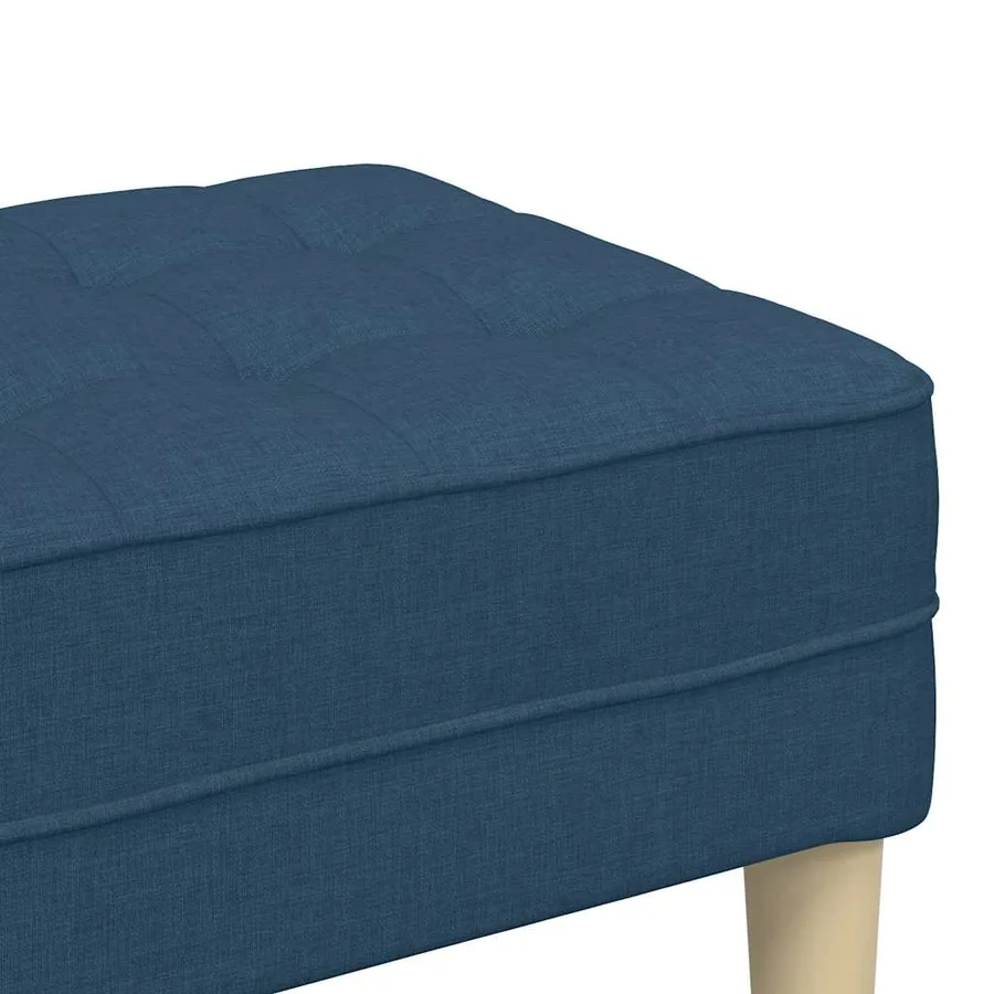 banc avec coussin Bleu 113 x 57 x 39 cm tissu - 7