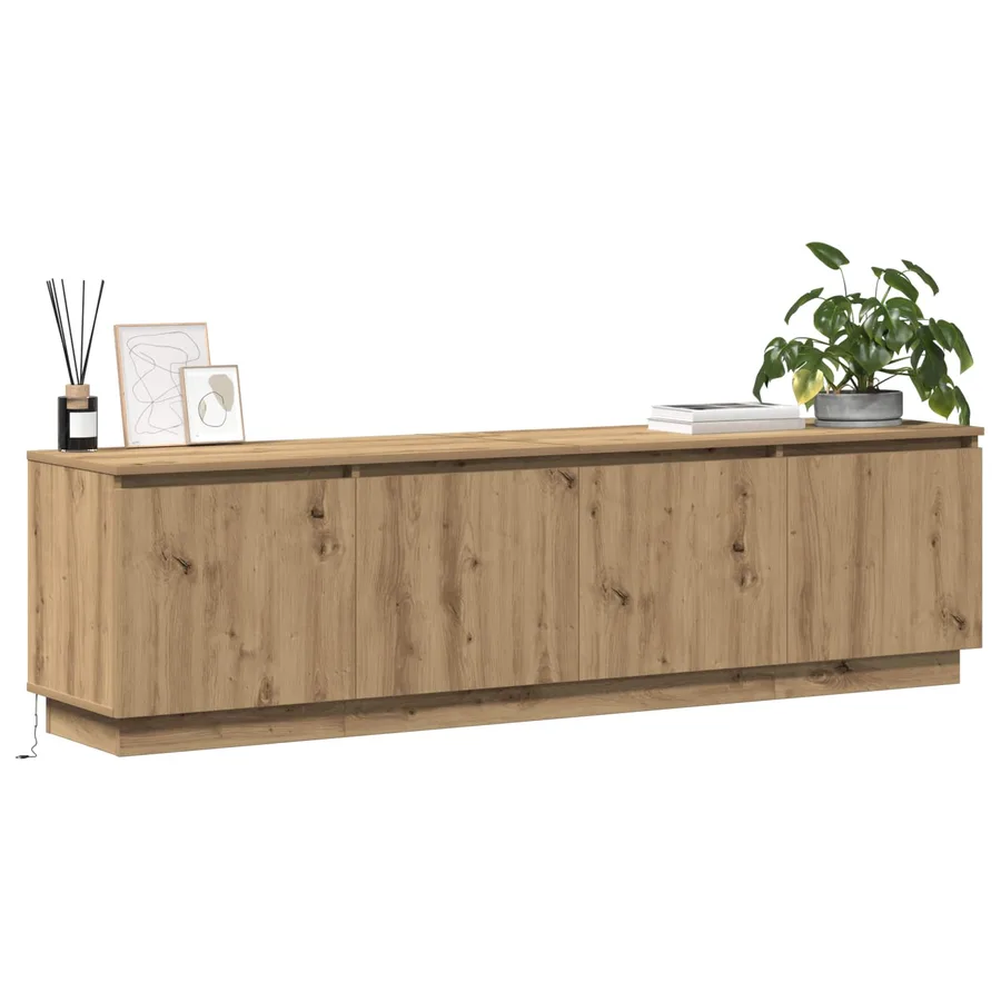 Meuble TV 180 x 38 x 49 cm Chêne artisanal Bois d'ingénierie - 3