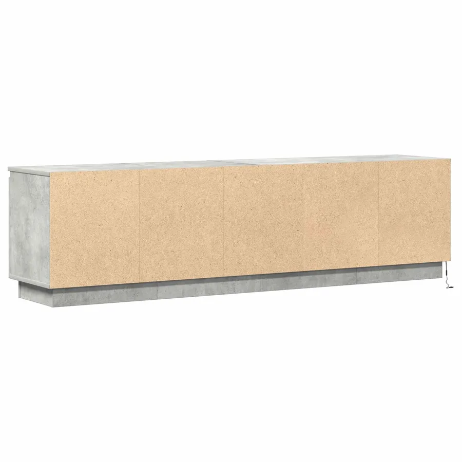 Meuble TV Gris béton 180 x 38 x 49 cm Bois d'ingénierie - 9