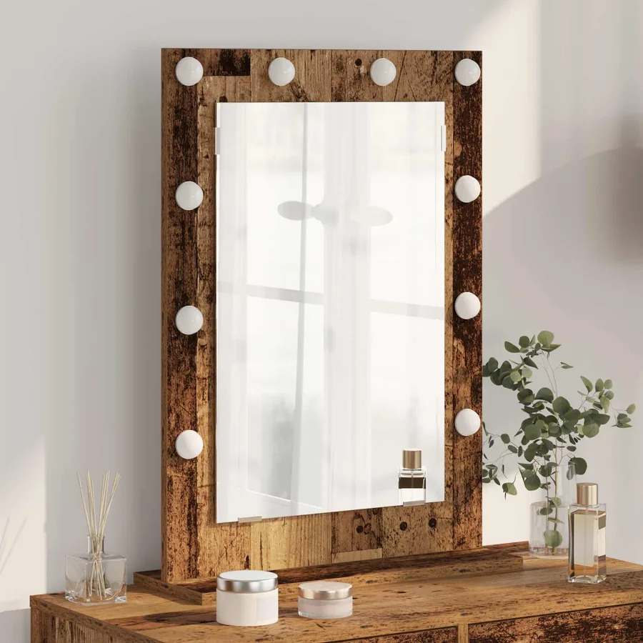 Miroir de vanité Rectangulaire Bois ancien 70 x 50 x 18 cm