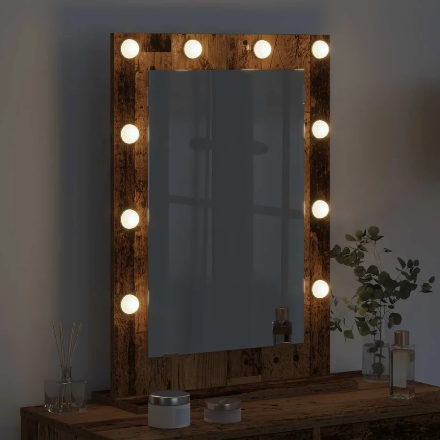 Miroir de vanité Rectangulaire Bois ancien 70 x 50 x 18 cm - 3