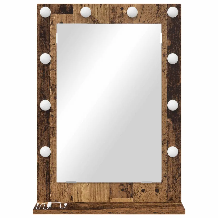 Miroir de vanité Rectangulaire Bois ancien 70 x 50 x 18 cm - 4