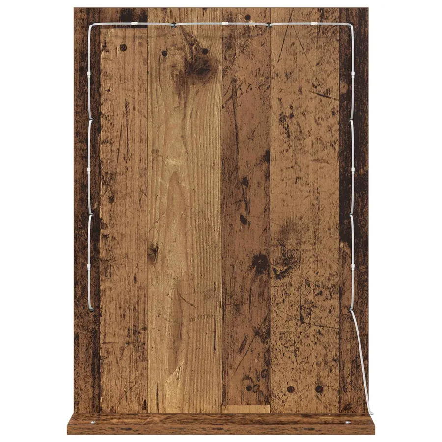 Miroir de vanité Rectangulaire Bois ancien 70 x 50 x 18 cm - 6