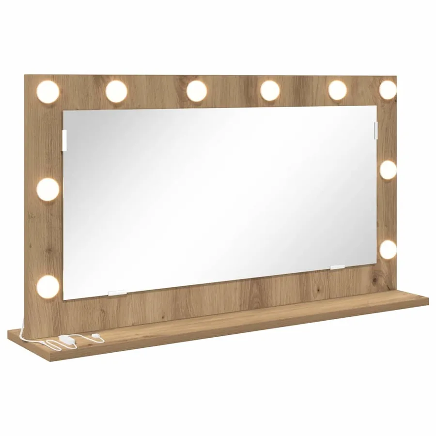 Miroir de vanité Chêne artisanal 80 x 45 x 18 cm Rectangulaire - 2