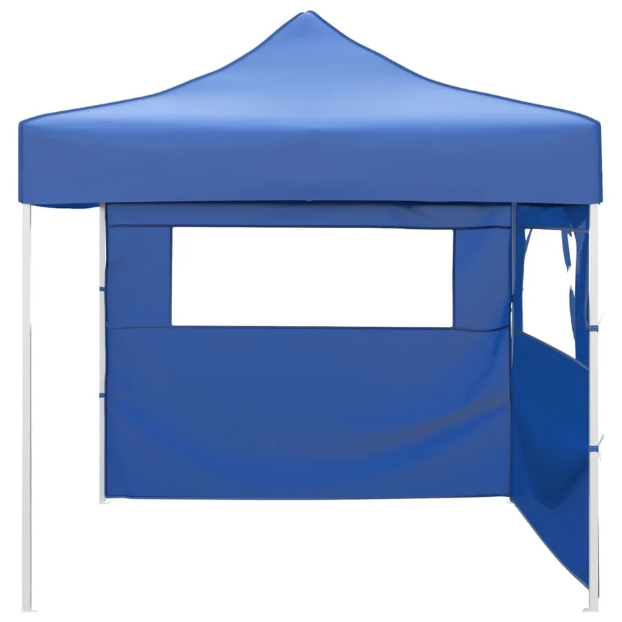 Tente pliable avec 2 parois 3 x 3 m Bleu - 2