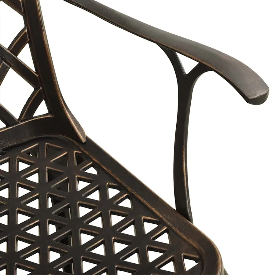 Ensemble de bistro 5 pcs Aluminium coulé Bronze - 8