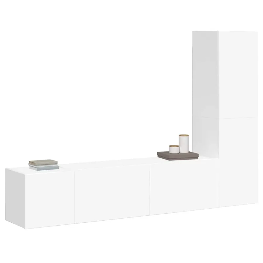 Ensemble de meubles TV 3 pcs Blanc Bois d'ingénierie - 10