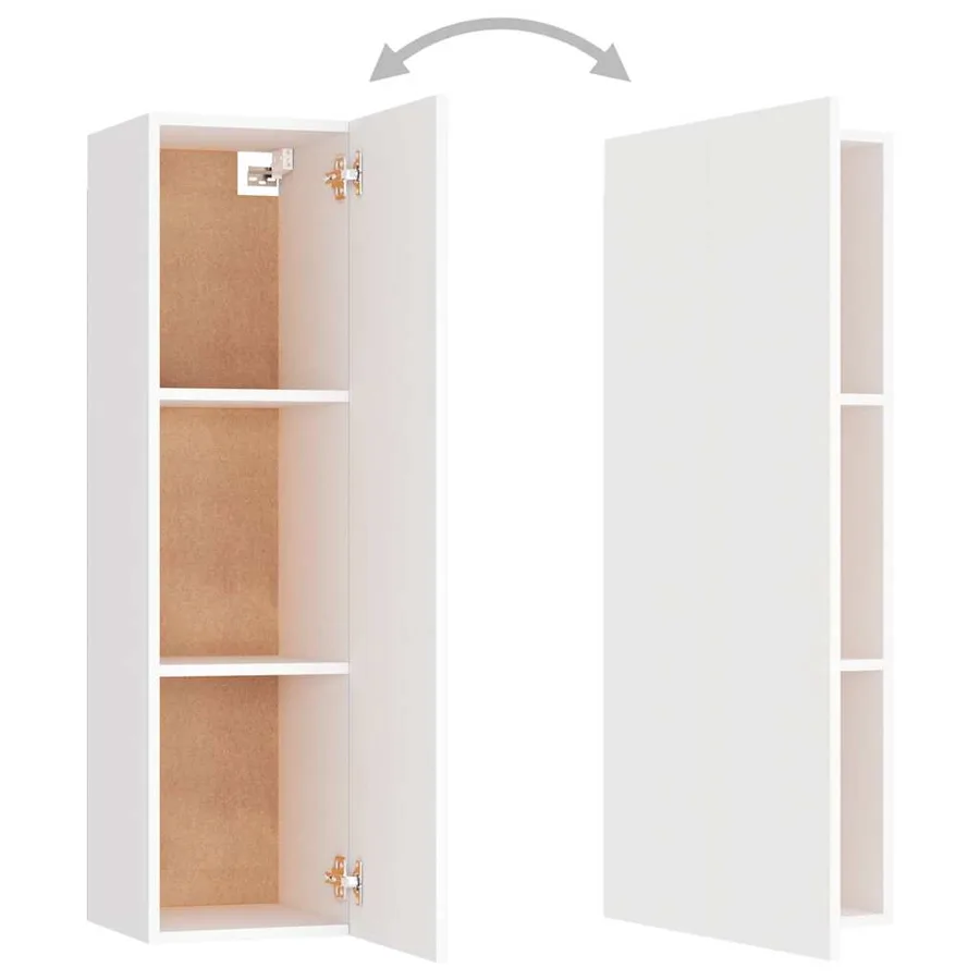 Ensemble de meubles TV 3 pcs Blanc Bois d'ingénierie - 11