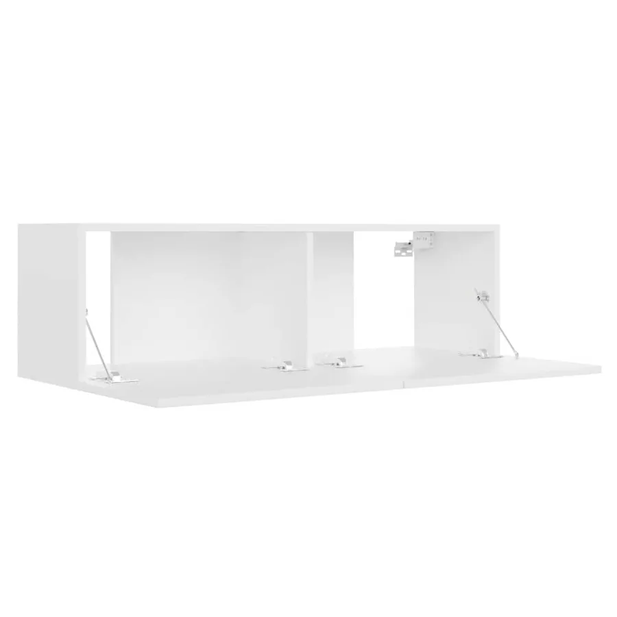 Ensemble de meubles TV 3 pcs Blanc Bois d'ingénierie - 9