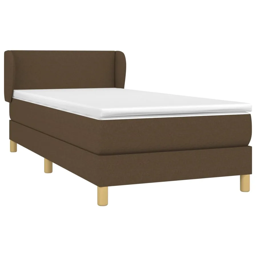 Sommier à lattes de lit avec matelas Marron foncé 90x190 cm - 3