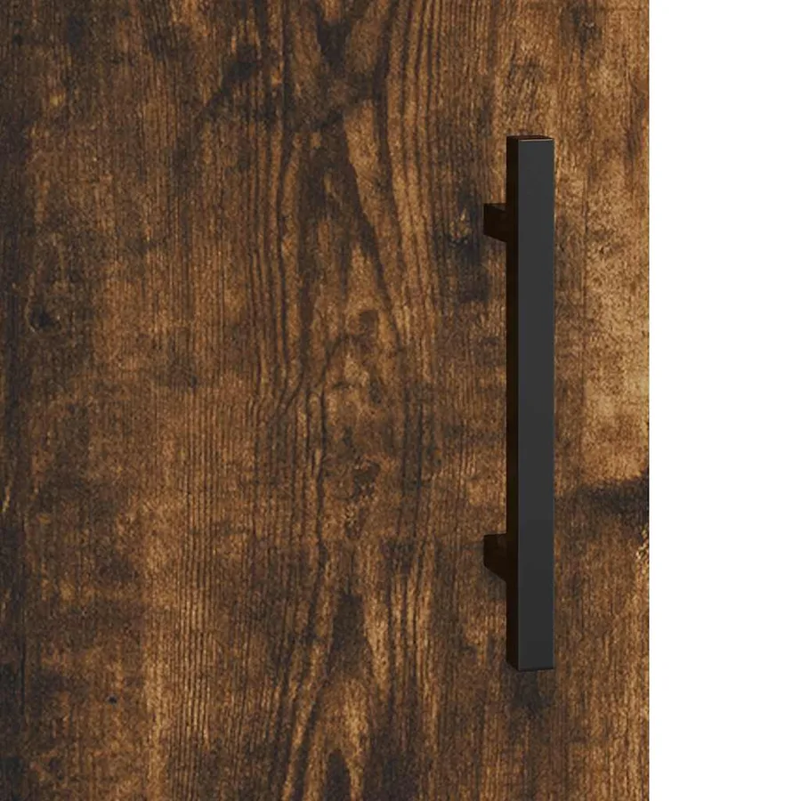 Buffet haut Chêne fumé 69,5x34x180 cm Bois d'ingénierie - 10