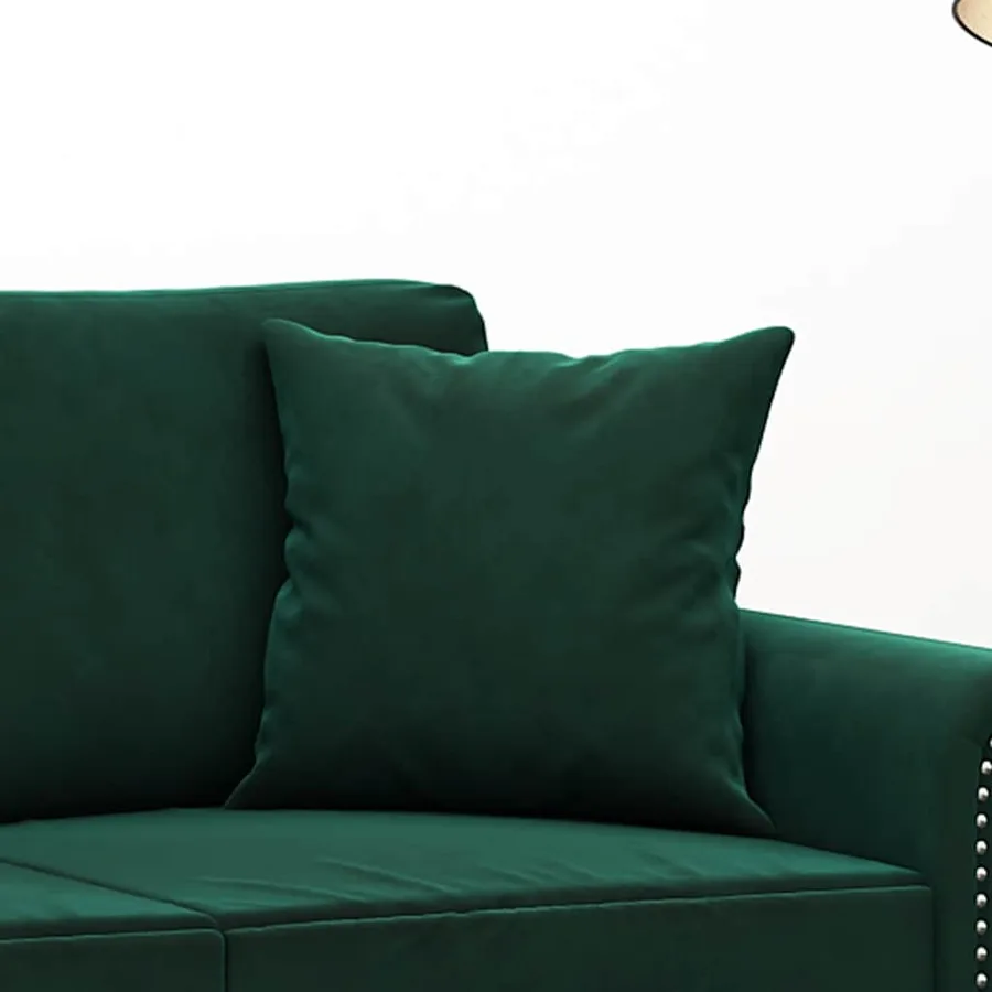 Coussins décoratifs lot de 2 Vert foncé 40x40 cm Velours - 5