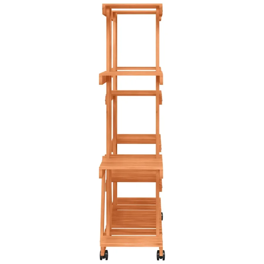 Support à fleurs avec roues 110x25x115 cm bois massif de sapin - 5