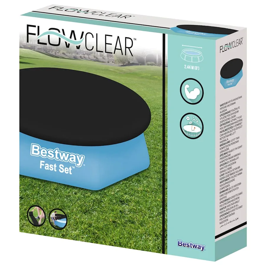 Bestway Couverture de piscine Flowclear Fast Set 240 cm - 3