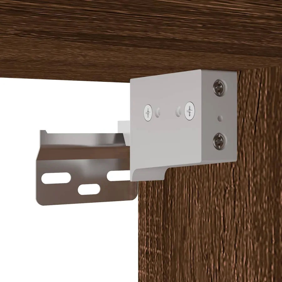 Armoires murales 2 pcs chêne marron bois d'ingénierie - 9