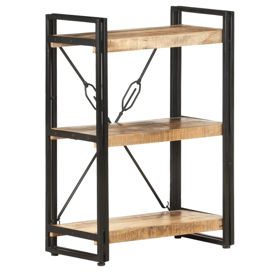Bibliothèque à 3 niveaux 60x30x80 cm Bois de manguier massif - 6