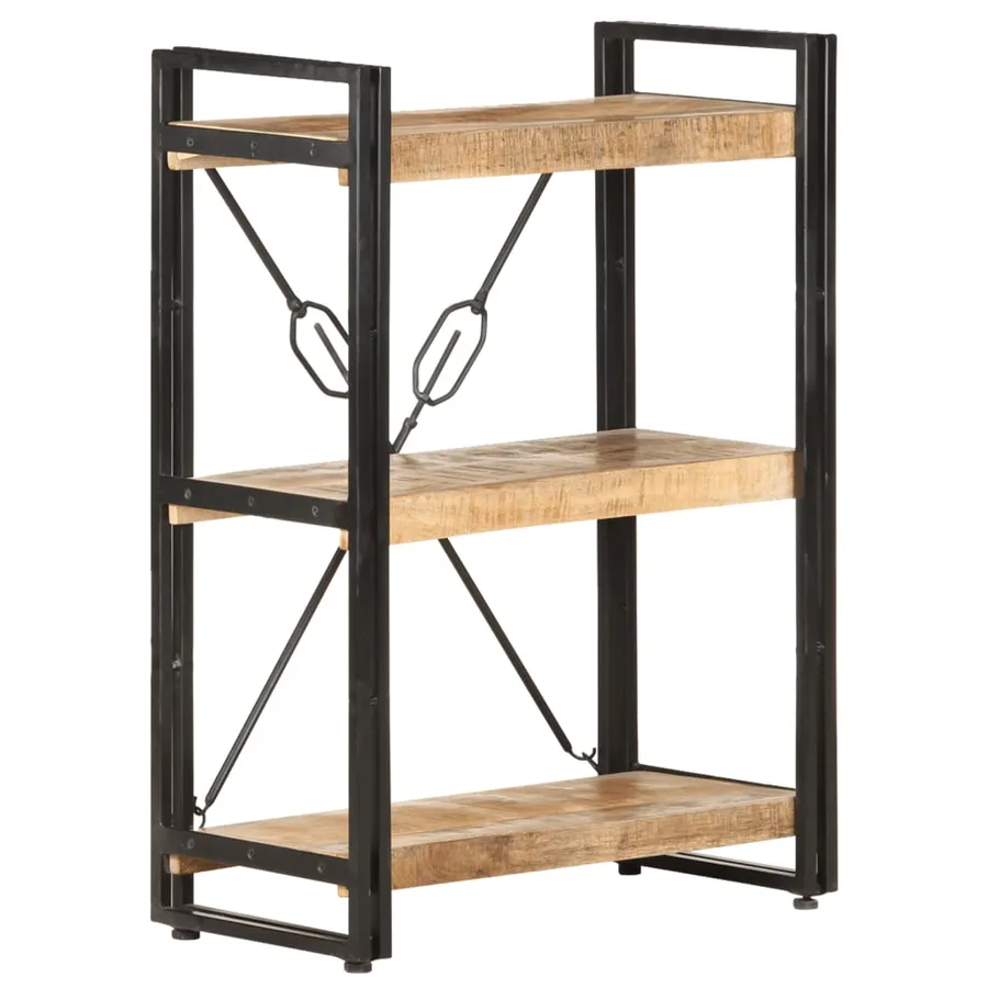 Bibliothèque à 3 niveaux 60x30x80 cm Bois de manguier massif - 7