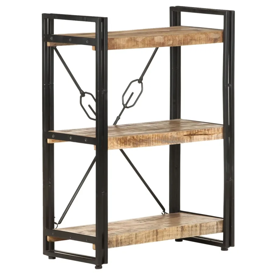 Bibliothèque à 3 niveaux 60x30x80 cm Bois de manguier massif - 8