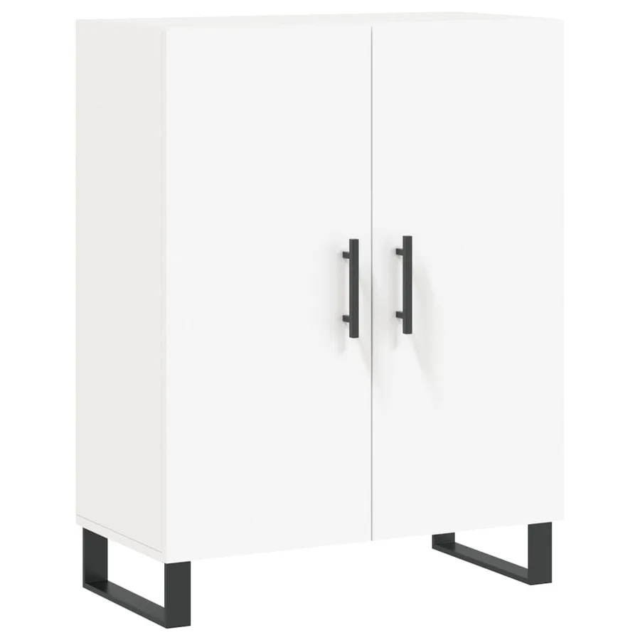 Buffet haut Blanc 69,5x34x180 cm Bois d'ingénierie - 7