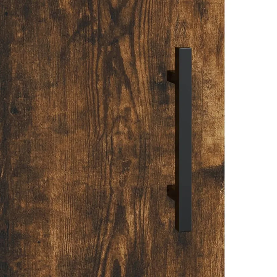 Buffet haut Chêne fumé 69,5x34x180 cm Bois d'ingénierie - 10